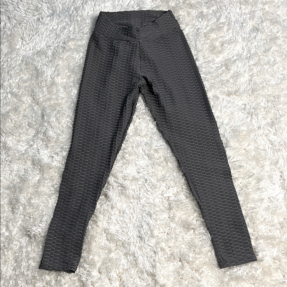 Textured Gray Leggings